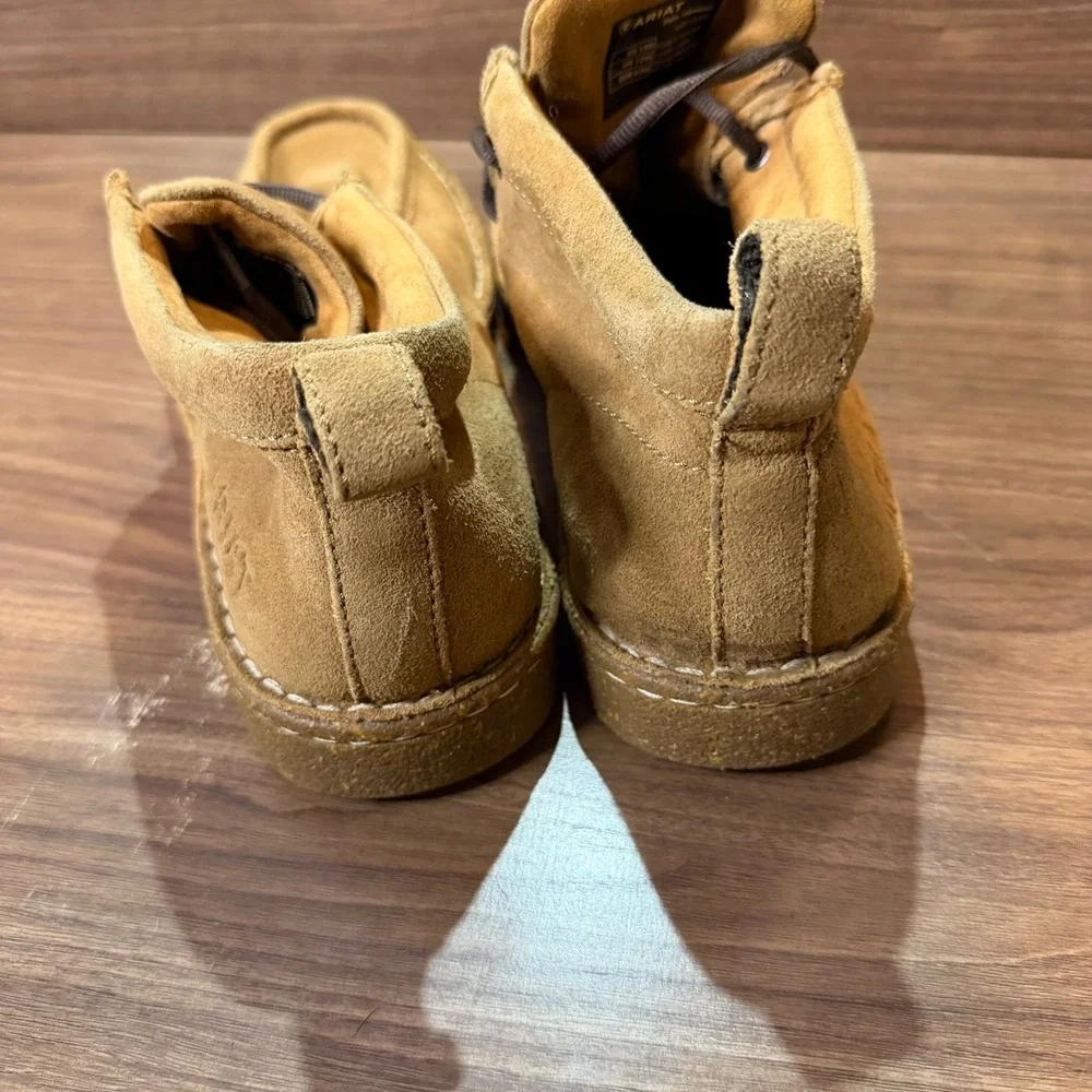 Ariat Spitfire Chukka Boots Mens 13D Tan Good Suede Moc Toe 10044602